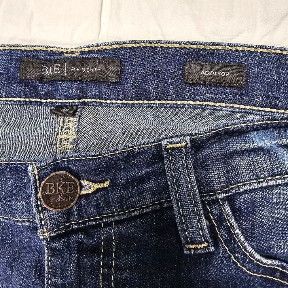 BKE Reserve Addison Dark Wash Blue Denim Bootcut Jeans Women's Size 30 - Picture 5 of 10